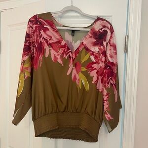 Women’s silky blouse with beautiful floral design